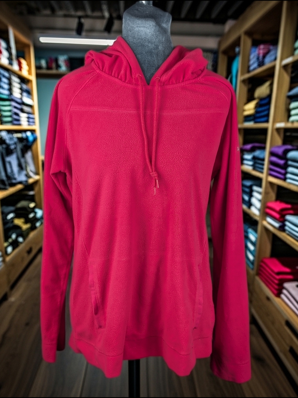 Columbia Fleece Pink Pullover Hoodie Women's Size Large light Outdoors - Picture 2 of 7